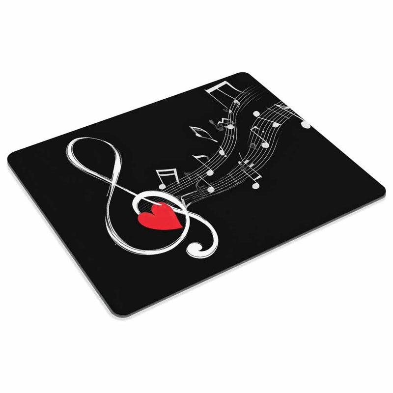 Smooffly Gaming Mouse Pad Custom,Treble Love and Music Notes Non-Slip Rubber Comfortable Customized Computer Mouse Pad - Image 2